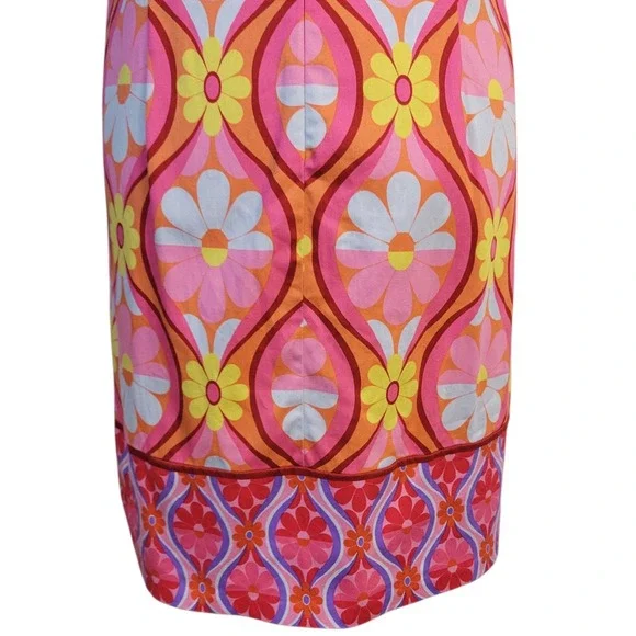 London Times Retro Shift Dress Sz 12
60s Psychedelic Floral Sheath Dress HG4515 - Picture 7 of 10